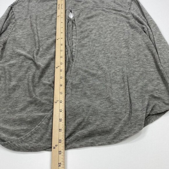 We The Free Gray Henley Open Back V Neck Long Sleeve T Shirt Tencel Size S - Picture 11 of 11